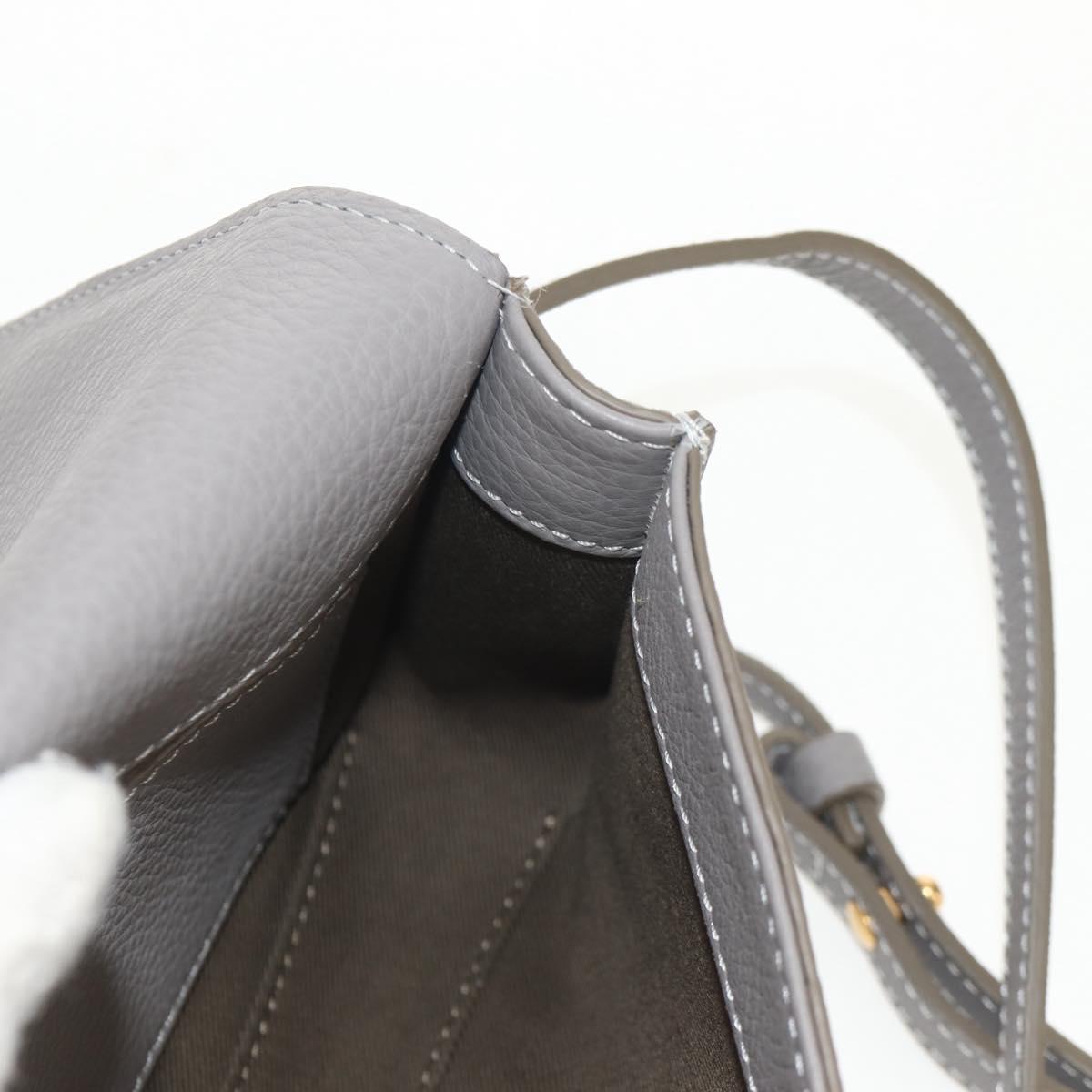 Chloe Mercy Waist Bag Leather Gray Gold Auth BA7542