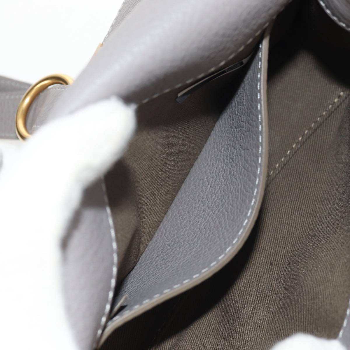 Chloe Mercy Waist Bag Leather Gray Gold Auth BA7542