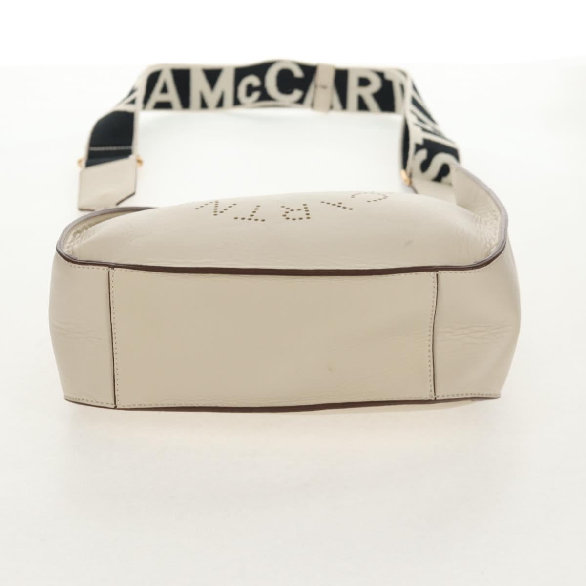 Stella MacCartney Shoulder Bag Leather Beige gold Auth BA7552