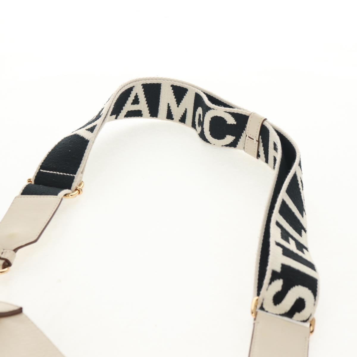 Stella MacCartney Shoulder Bag Leather Beige gold Auth BA7552