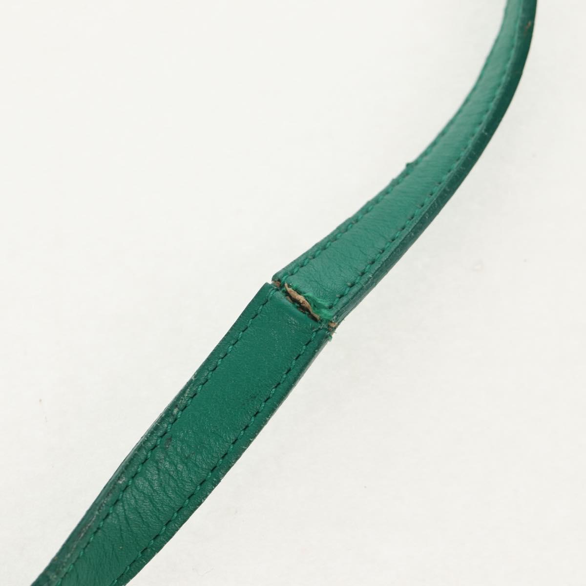 SAINT LAURENT Y Line Petit Kabas Bag Leather Green Gold 311210 Auth BA7553