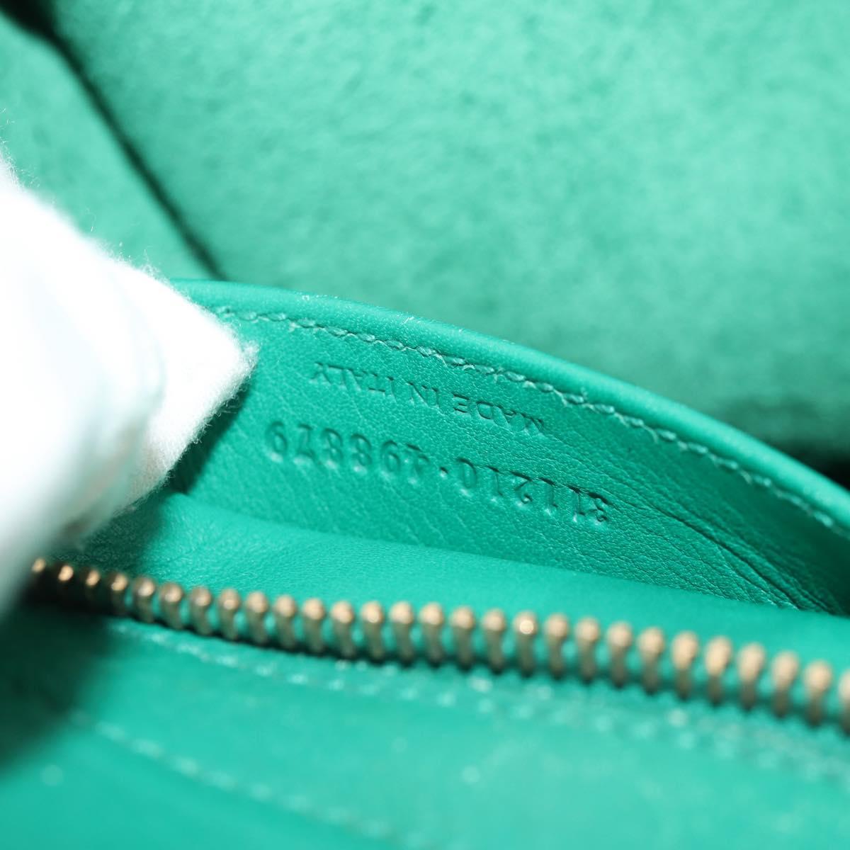 SAINT LAURENT Y Line Petit Kabas Bag Leather Green Gold 311210 Auth BA7553