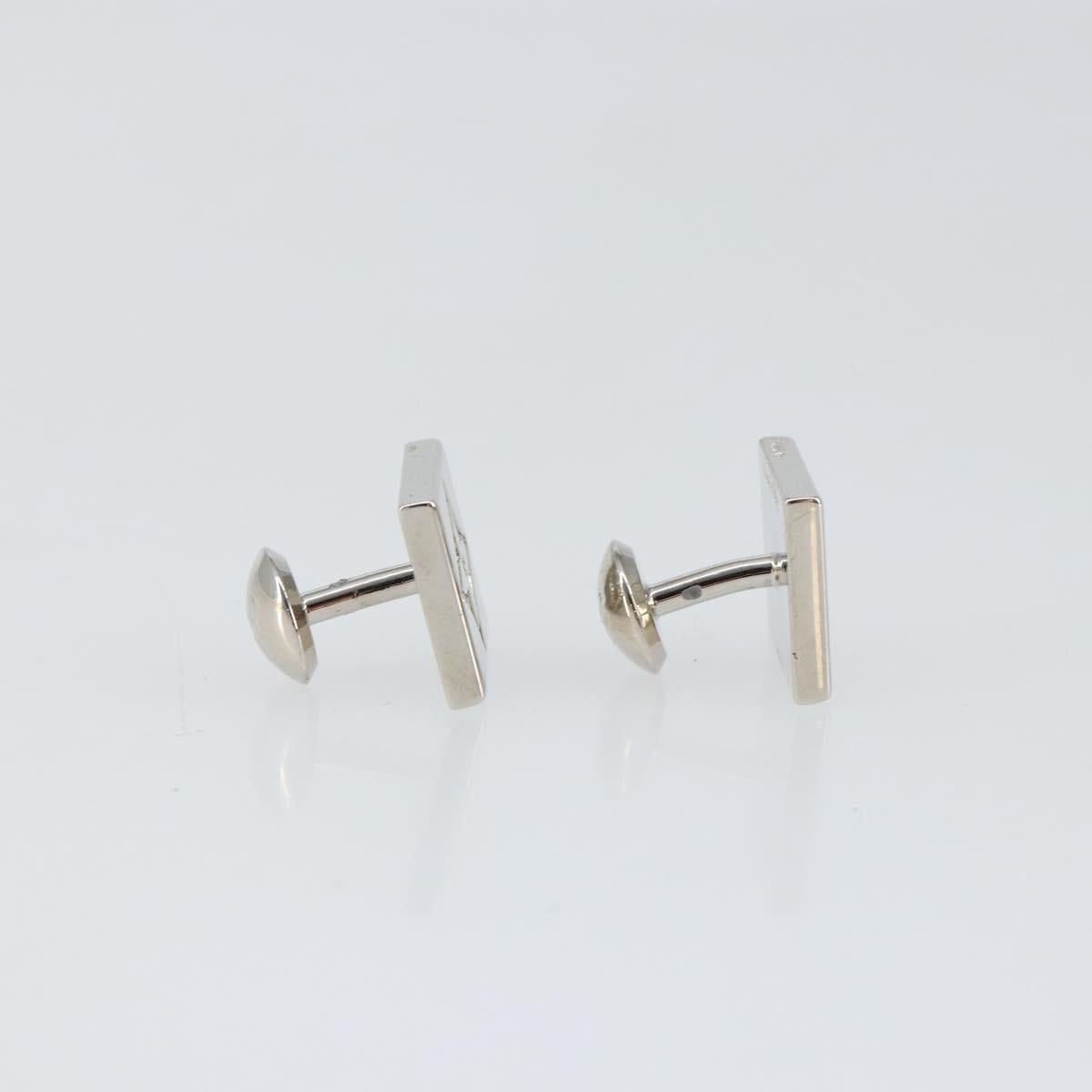 LOUIS VUITTON Bouton De Manchette Stratos Cuffs metal Silver M68252 Auth BA7567