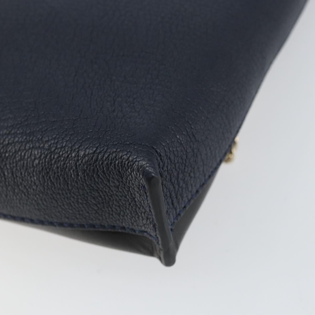 Chloe Shoulder Bag Leather Black Gold Auth BA7568