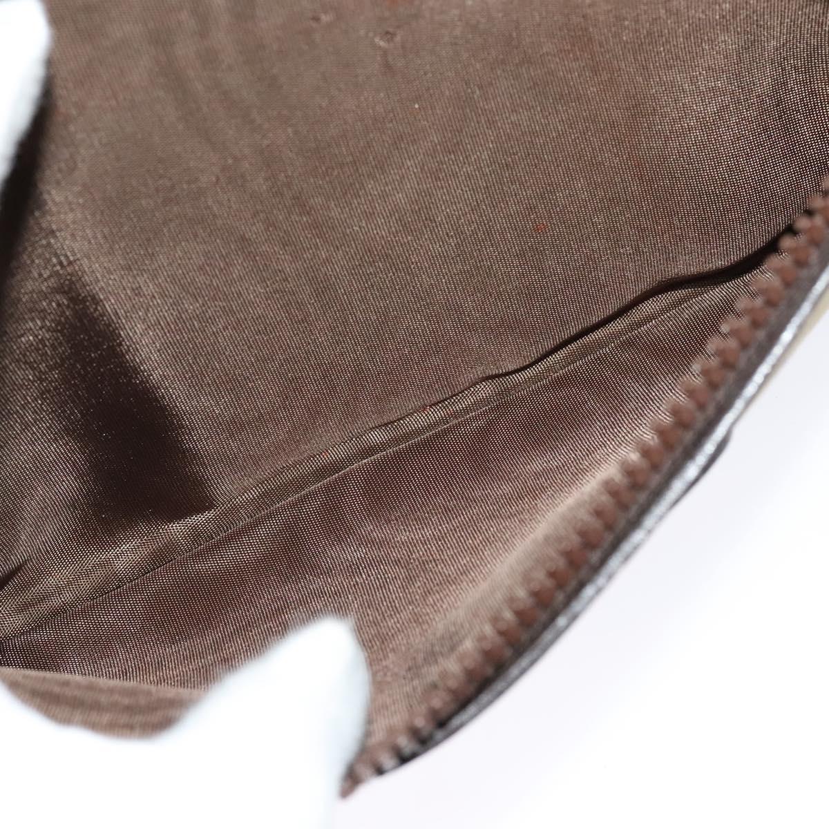 CELINE C Sulky Shoulder Bag Canvas Beige Auth BA757