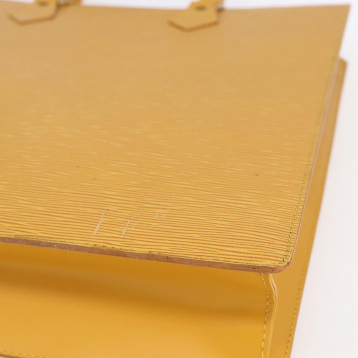 LOUIS VUITTON Epi Sac Plat Hand Bag Yellow M52079 LV Auth BA7577