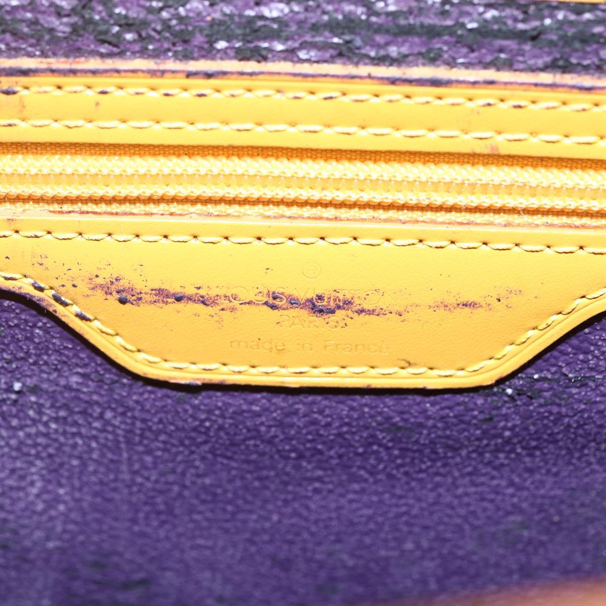 LOUIS VUITTON Epi Sac Plat Hand Bag Yellow M52079 LV Auth BA7577