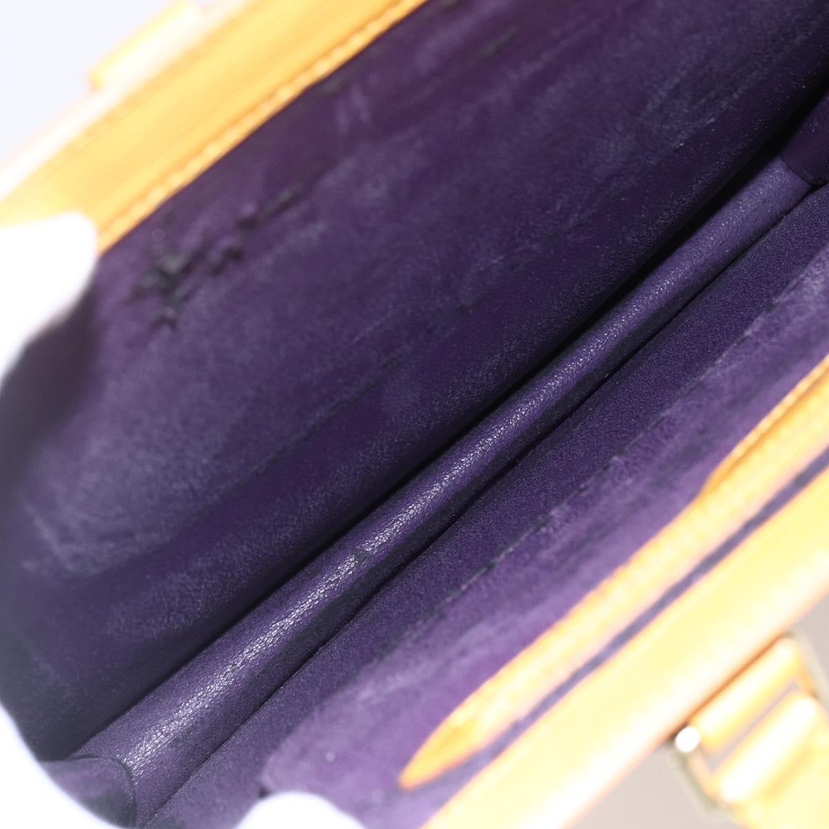 LOUIS VUITTON Epi Sac Plat Hand Bag Yellow M52079 LV Auth BA7577