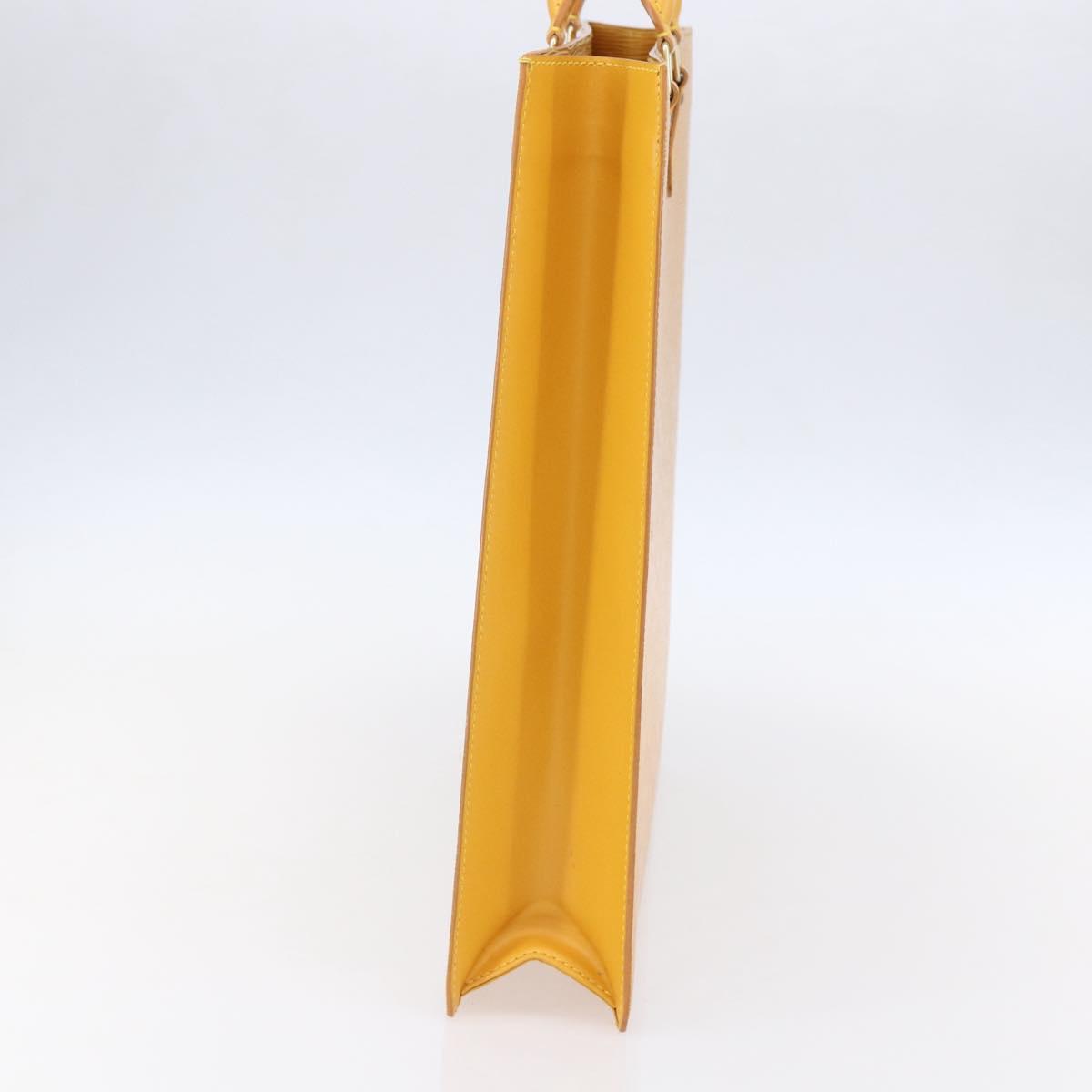 LOUIS VUITTON Epi Sac Plat Hand Bag Yellow M52079 LV Auth BA7577