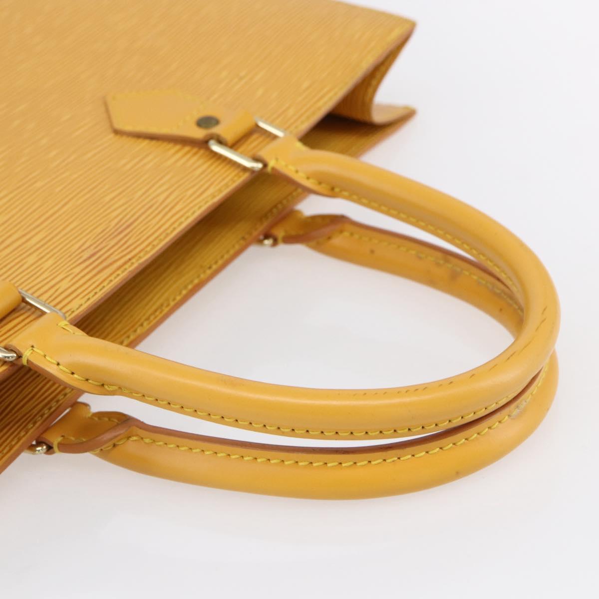 LOUIS VUITTON Epi Sac Plat Hand Bag Yellow M52079 LV Auth BA7577