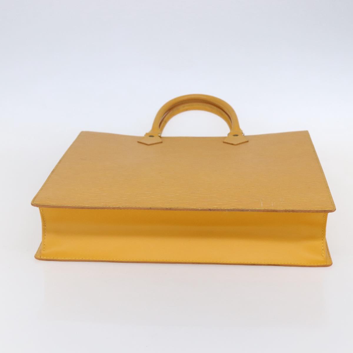 LOUIS VUITTON Epi Sac Plat Hand Bag Yellow M52079 LV Auth BA7577