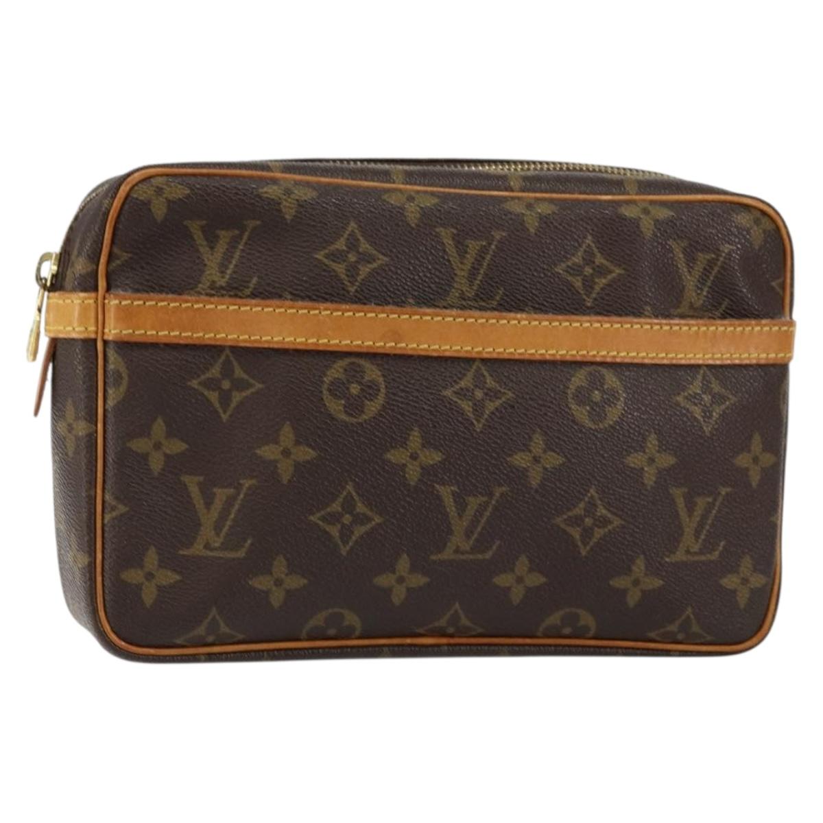 LOUIS VUITTON Monogram Compiegne 23 Clutch Bag M51847 LV Auth BA7578