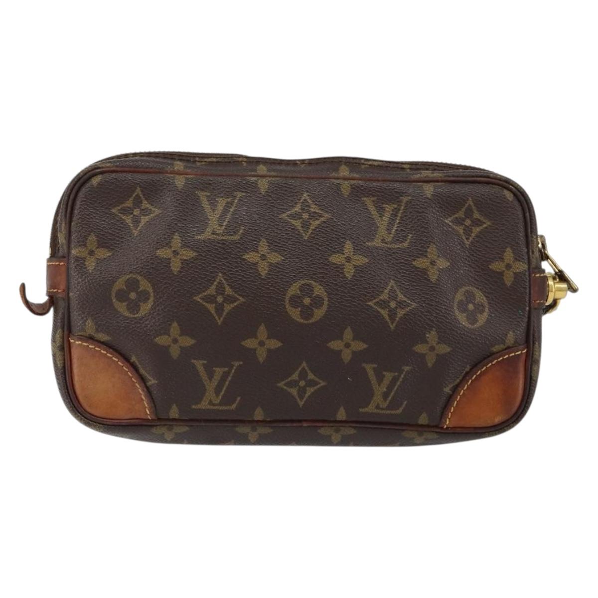 LOUIS VUITTON Monogram Marly Dragonne PM Clutch Bag M51827 LV Auth BA7586