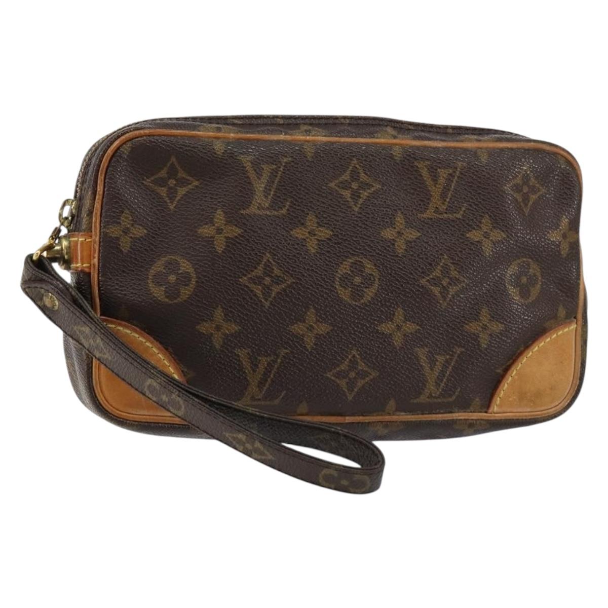 LOUIS VUITTON Monogram Marly Dragonne PM Clutch Bag M51827 LV Auth BA7589
