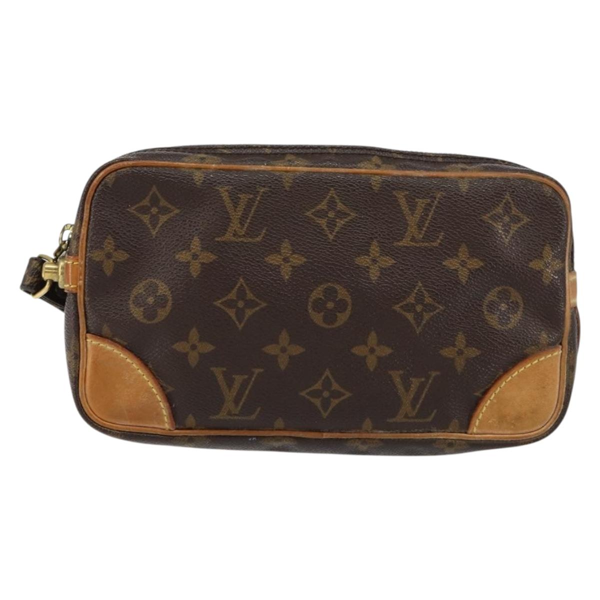 LOUIS VUITTON Monogram Marly Dragonne PM Clutch Bag M51827 LV Auth BA7589