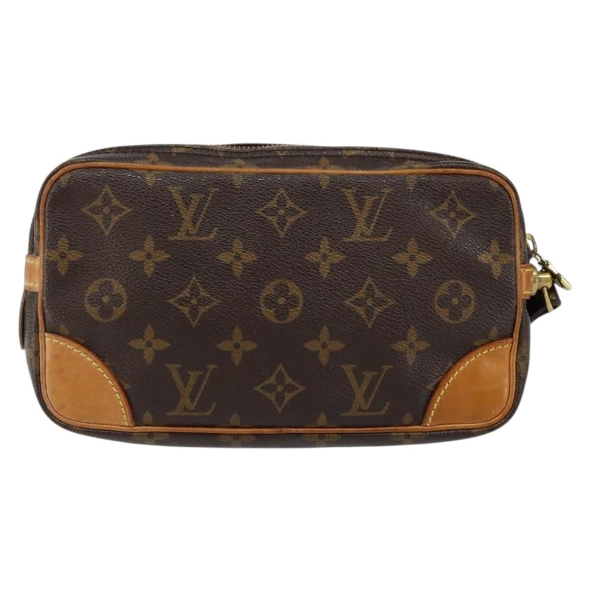 LOUIS VUITTON Monogram Marly Dragonne PM Clutch Bag M51827 LV Auth BA7589