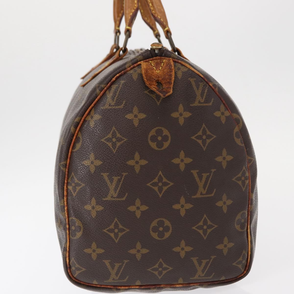 LOUIS VUITTON Monogram Speedy 30 Hand Bag M41526 LV Auth BA7609