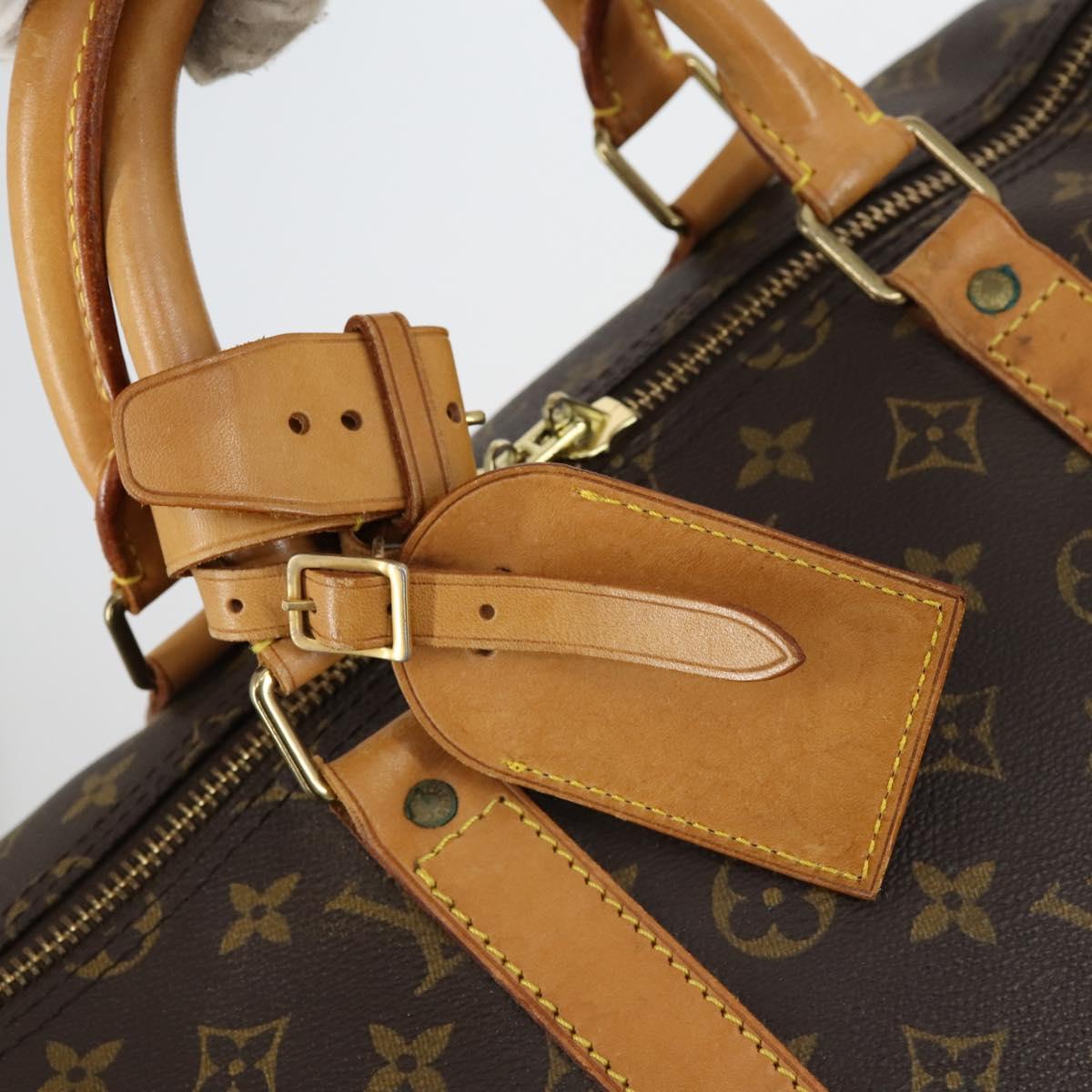 LOUIS VUITTON Monogram Keepall 55 Boston Bag M41424 LV Auth BA7612