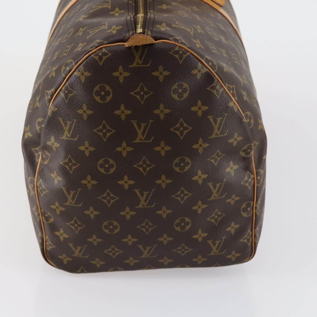 LOUIS VUITTON Monogram Keepall 55 Boston Bag M41424 LV Auth BA7612
