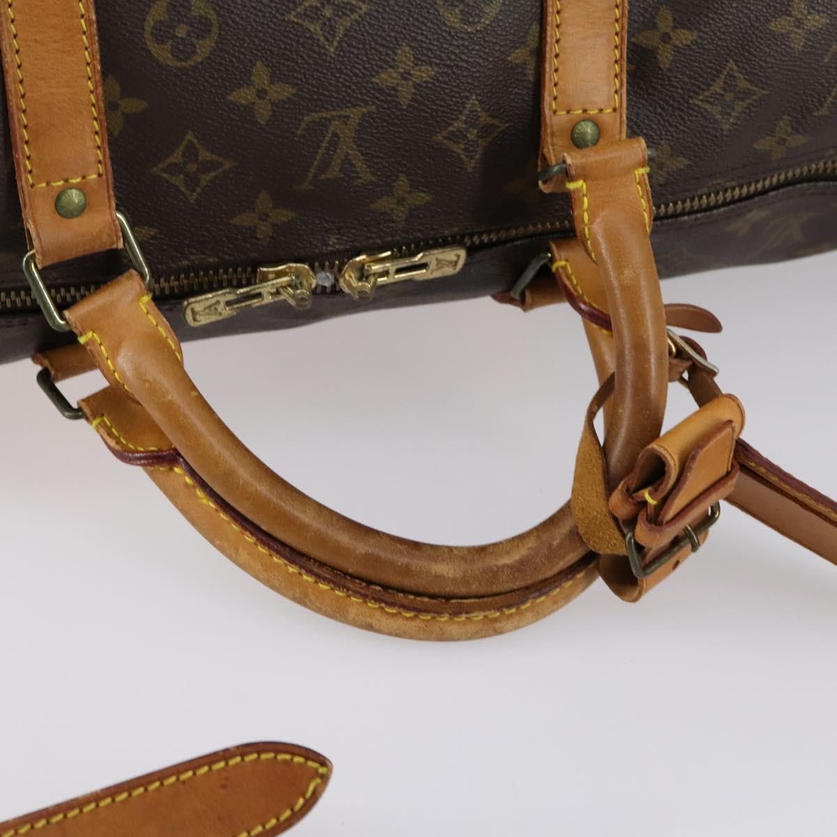 LOUIS VUITTON Monogram Keepall Bandouliere 60 Boston Bag M41412 LV Auth BA7613