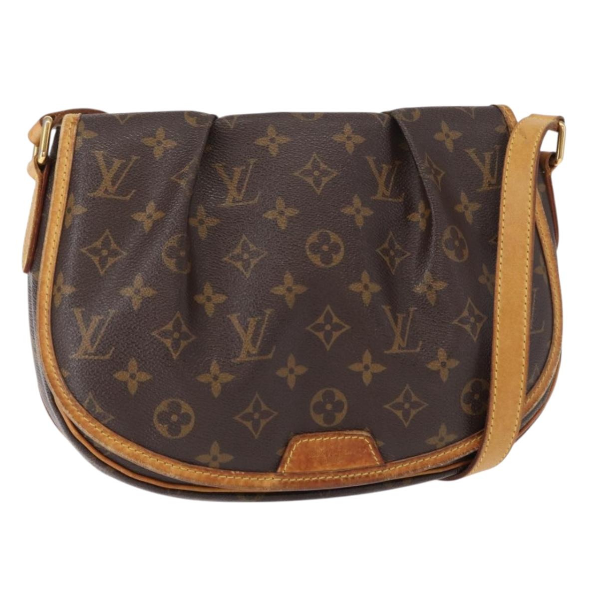 LOUIS VUITTON Monogram Menilmontant PM Shoulder Bag M40474 LV Auth BA7618