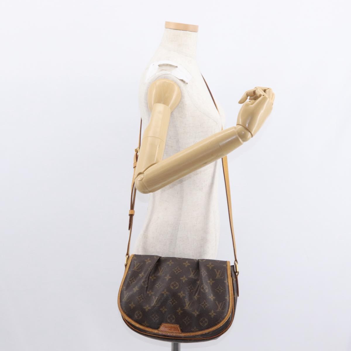 LOUIS VUITTON Monogram Menilmontant PM Shoulder Bag M40474 LV Auth BA7618