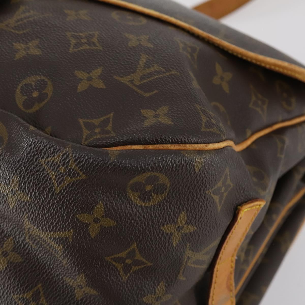 LOUIS VUITTON Monogram Saumur 35 Shoulder Bag M42254 LV Auth BA7620
