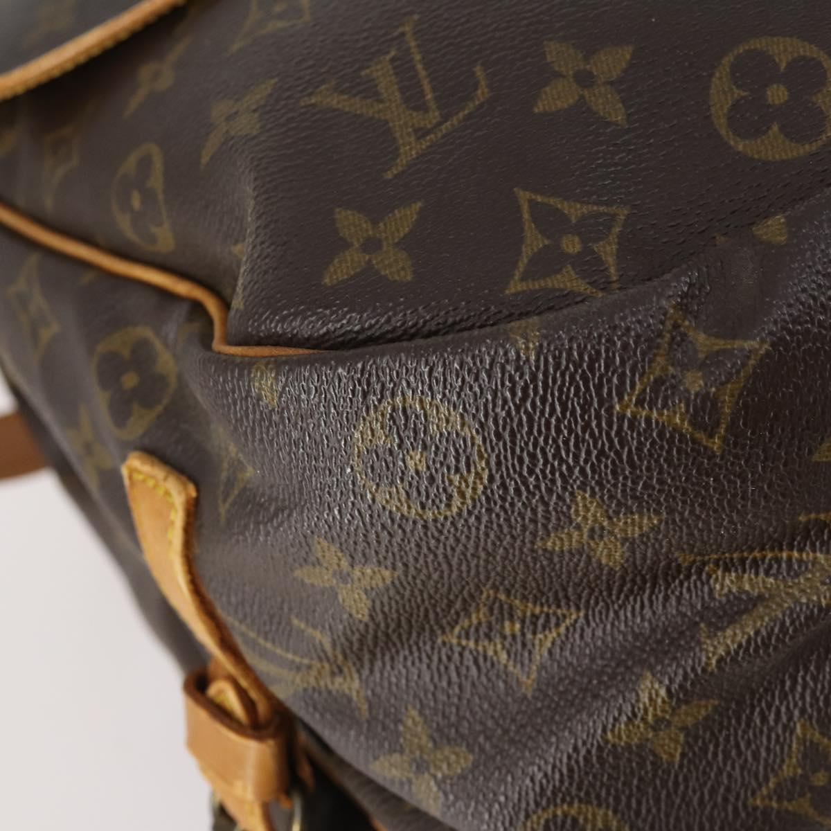 LOUIS VUITTON Monogram Saumur 35 Shoulder Bag M42254 LV Auth BA7620