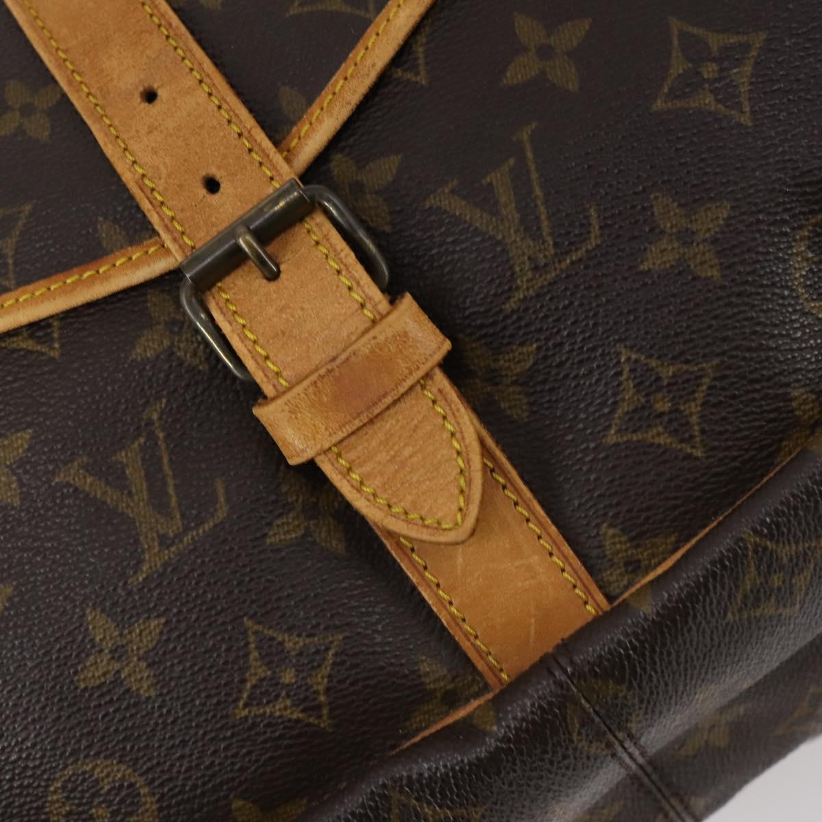 LOUIS VUITTON Monogram Saumur 35 Shoulder Bag M42254 LV Auth BA7620
