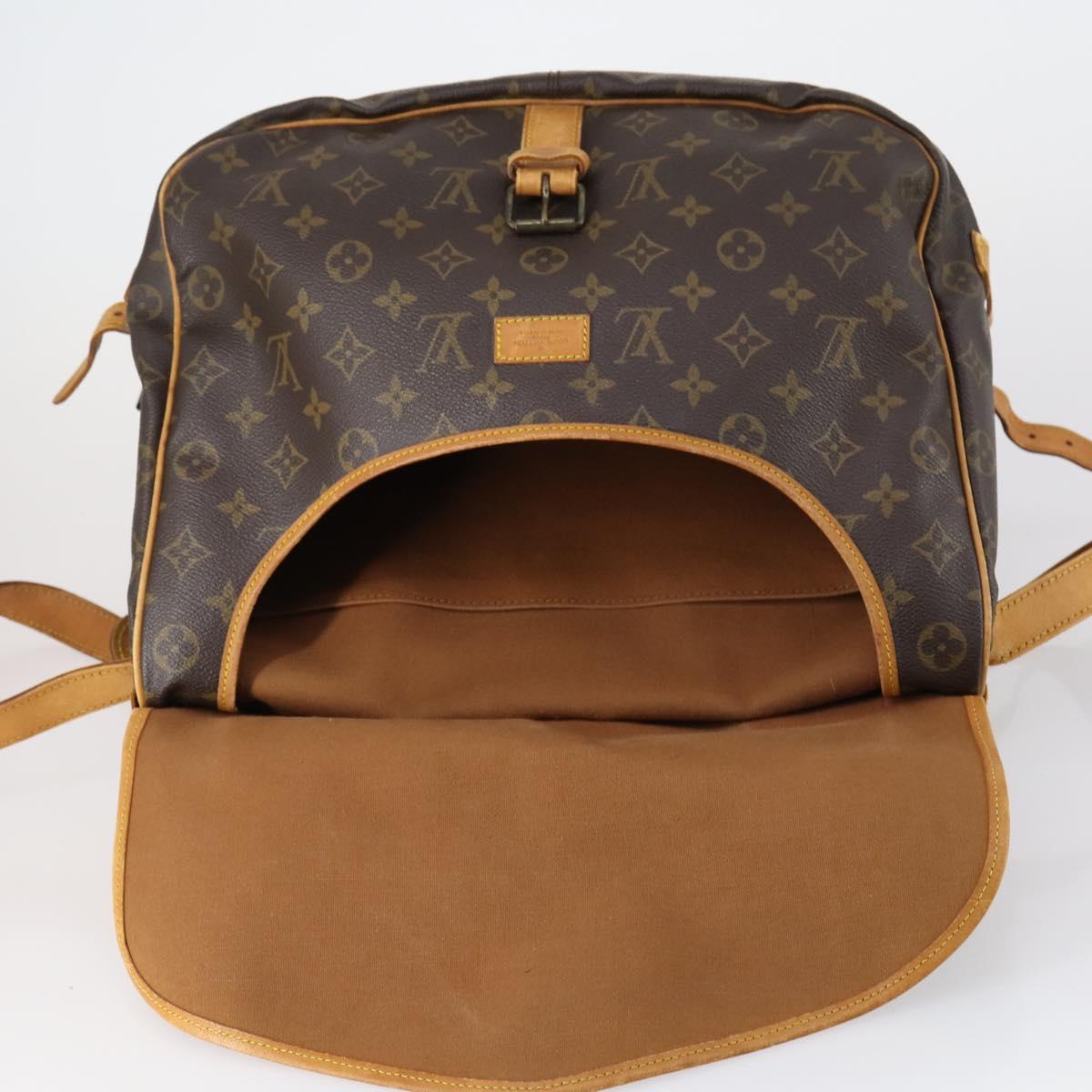 LOUIS VUITTON Monogram Saumur 35 Shoulder Bag M42254 LV Auth BA7620