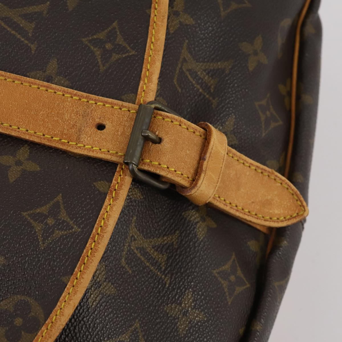 LOUIS VUITTON Monogram Saumur 35 Shoulder Bag M42254 LV Auth BA7620