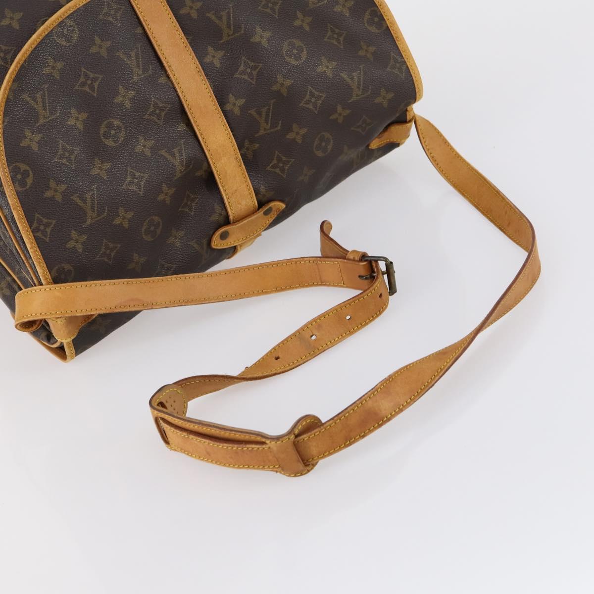 LOUIS VUITTON Monogram Saumur 35 Shoulder Bag M42254 LV Auth BA7620
