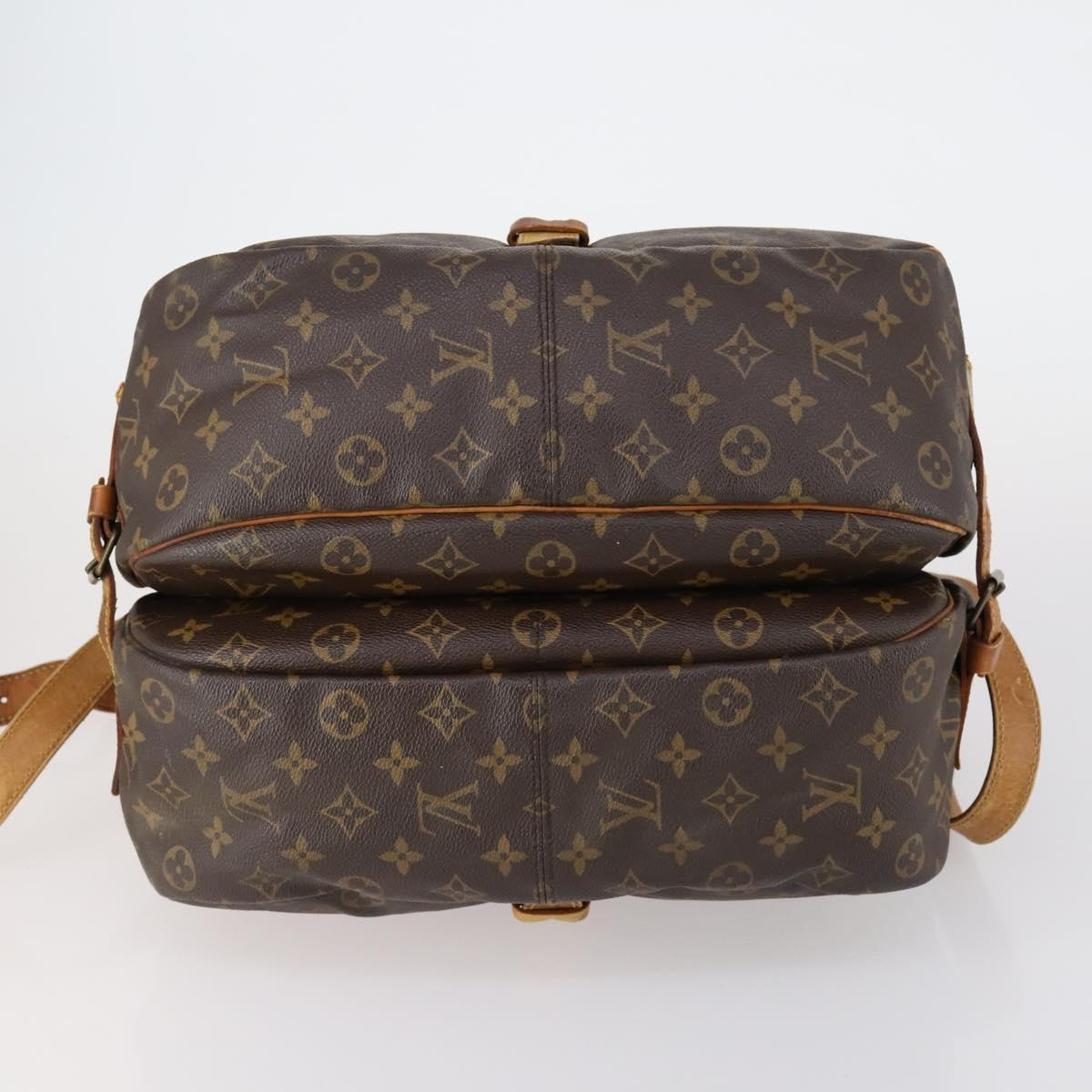 LOUIS VUITTON Monogram Saumur 35 Shoulder Bag M42254 LV Auth BA7622