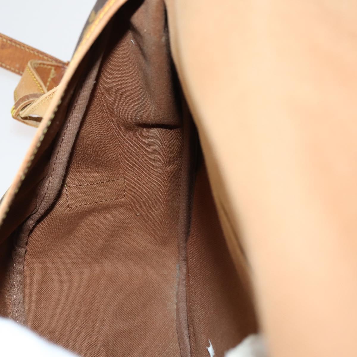 LOUIS VUITTON Monogram Saumur 35 Shoulder Bag M42254 LV Auth BA7622