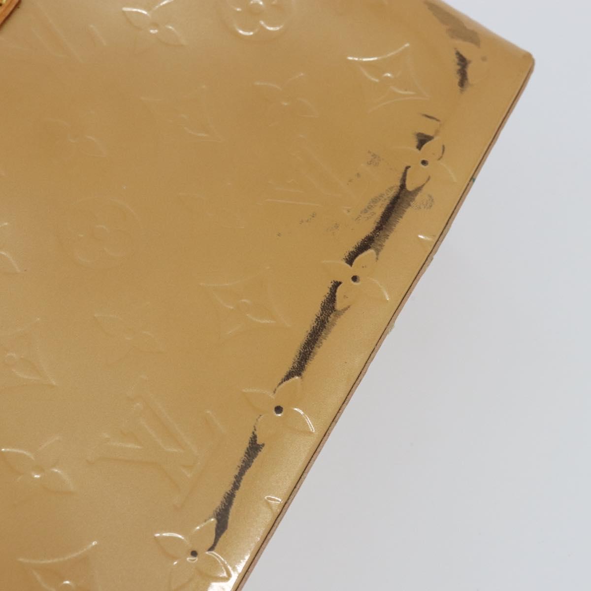 LOUIS VUITTON Monogram Vernis Reade PM Hand Bag Noisette M91334 LV Auth BA7642