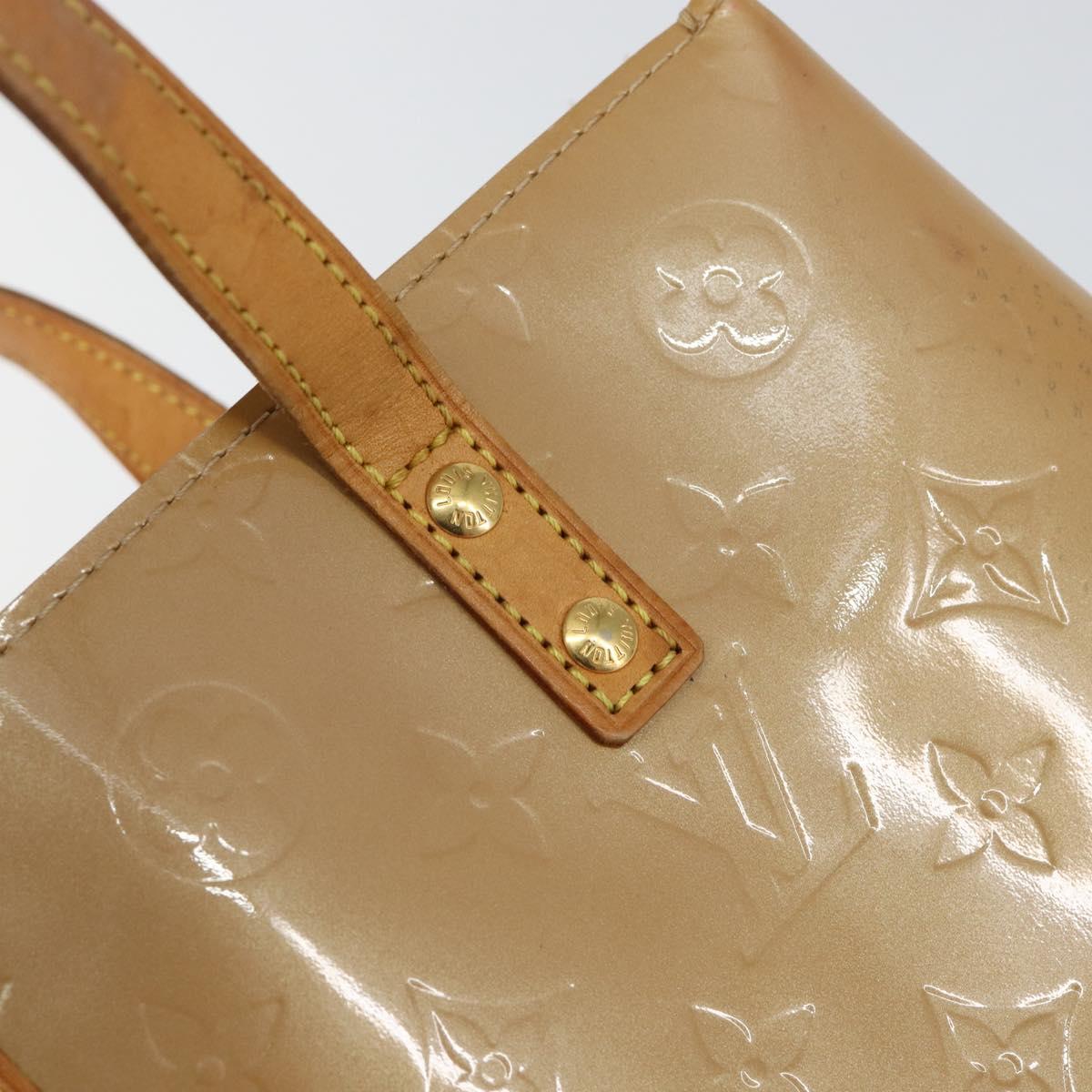 LOUIS VUITTON Monogram Vernis Reade PM Hand Bag Noisette M91334 LV Auth BA7642