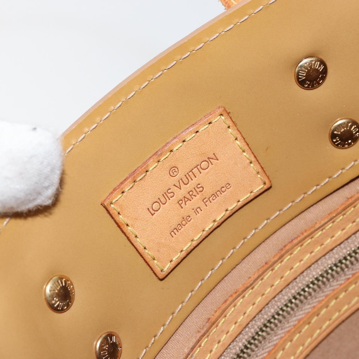 LOUIS VUITTON Monogram Vernis Reade PM Hand Bag Noisette M91334 LV Auth BA7642