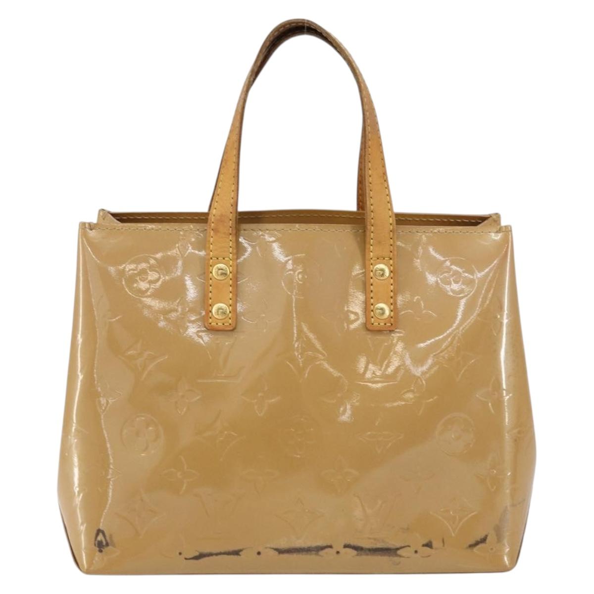 LOUIS VUITTON Monogram Vernis Reade PM Hand Bag Noisette M91334 LV Auth BA7642