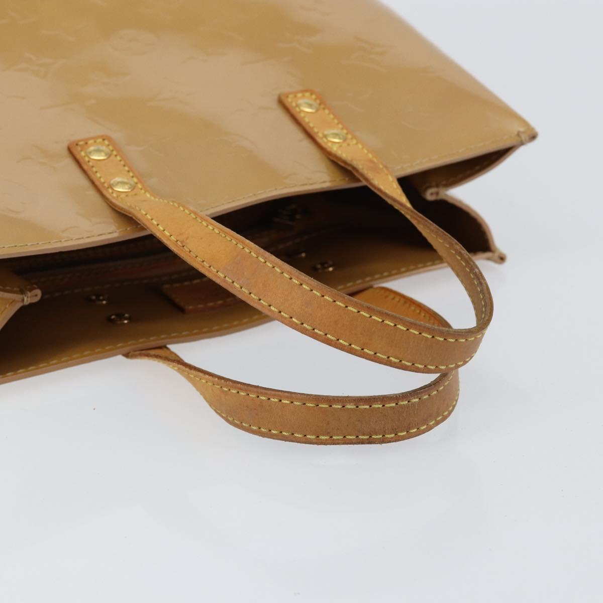 LOUIS VUITTON Monogram Vernis Reade PM Hand Bag Noisette M91334 LV Auth BA7642