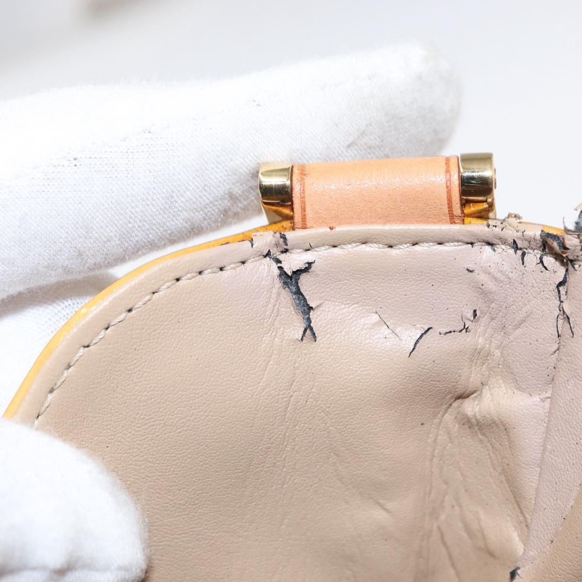 LOUIS VUITTON Monogram Vernis Thompson Street Bag Beige M91301 LV Auth BA7646