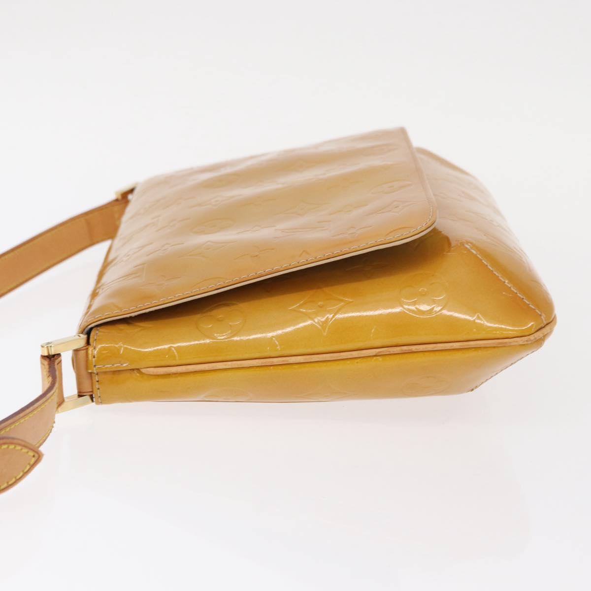 LOUIS VUITTON Monogram Vernis Thompson Street Bag Beige M91301 LV Auth BA7646