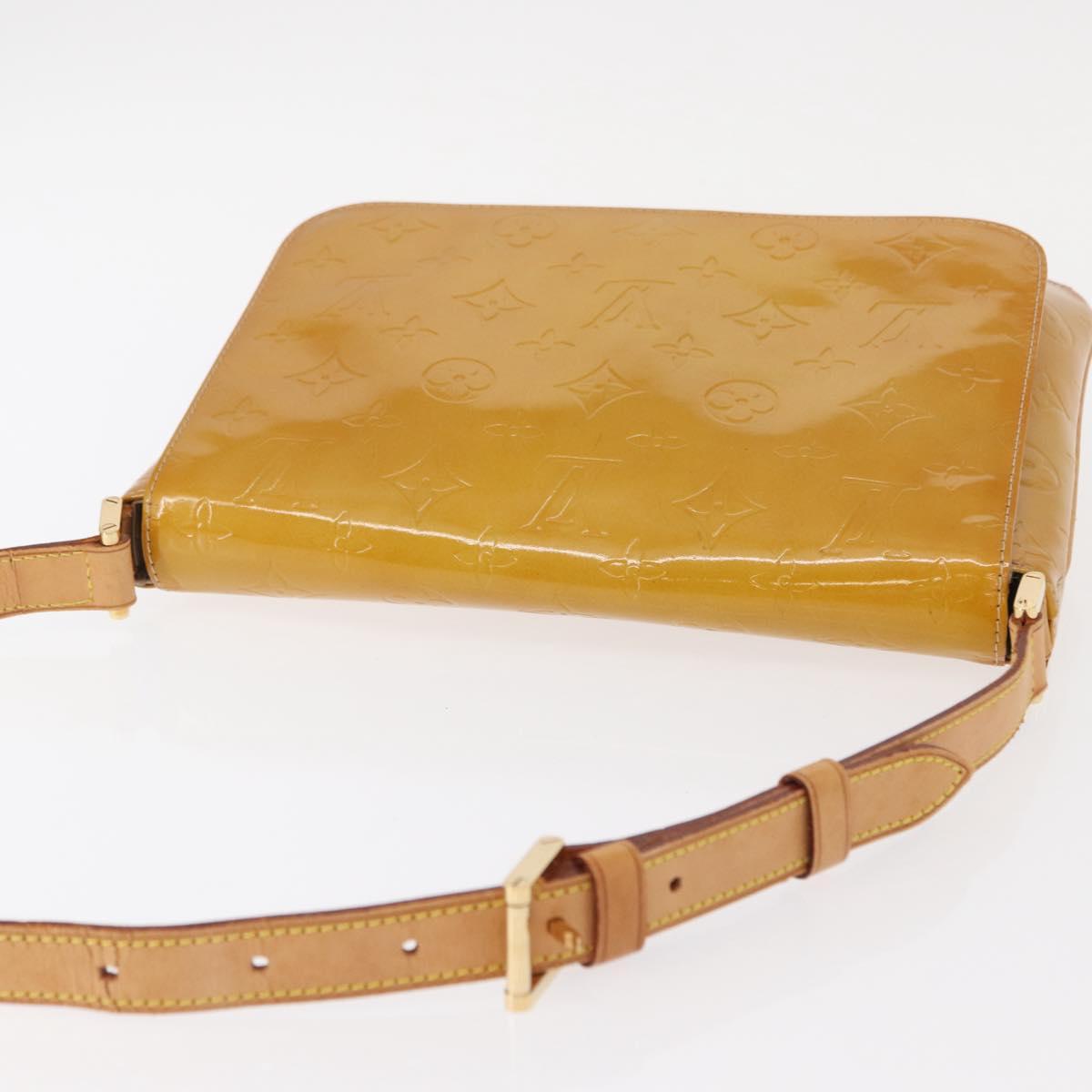 LOUIS VUITTON Monogram Vernis Thompson Street Bag Beige M91301 LV Auth BA7646