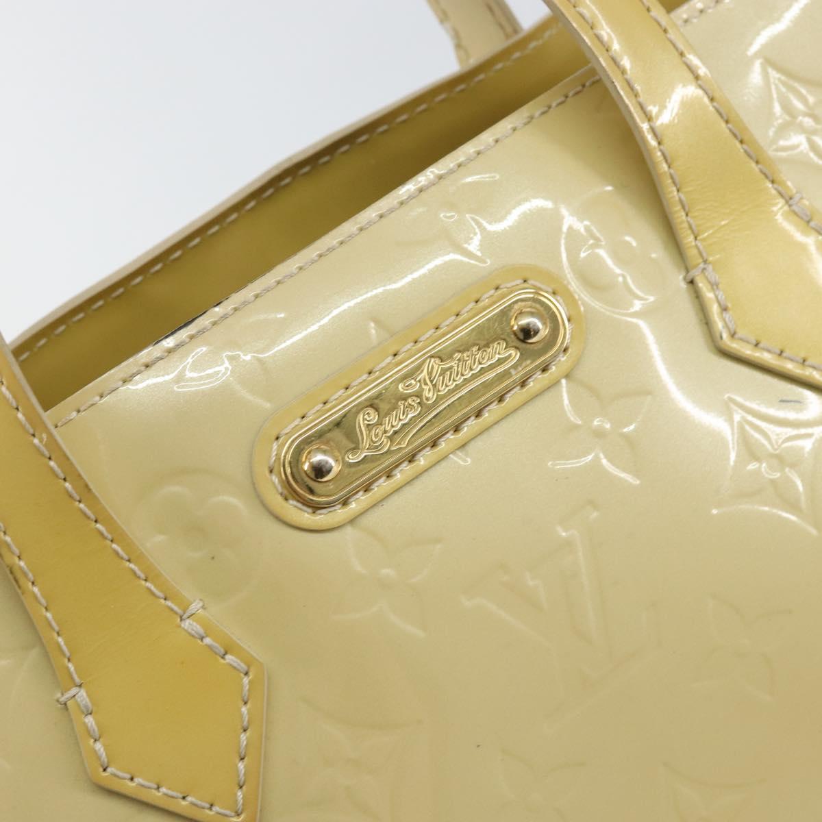 LOUIS VUITTON Monogram Vernis Wilshire PM Hand Bag Broncorail M91452 Auth BA7648