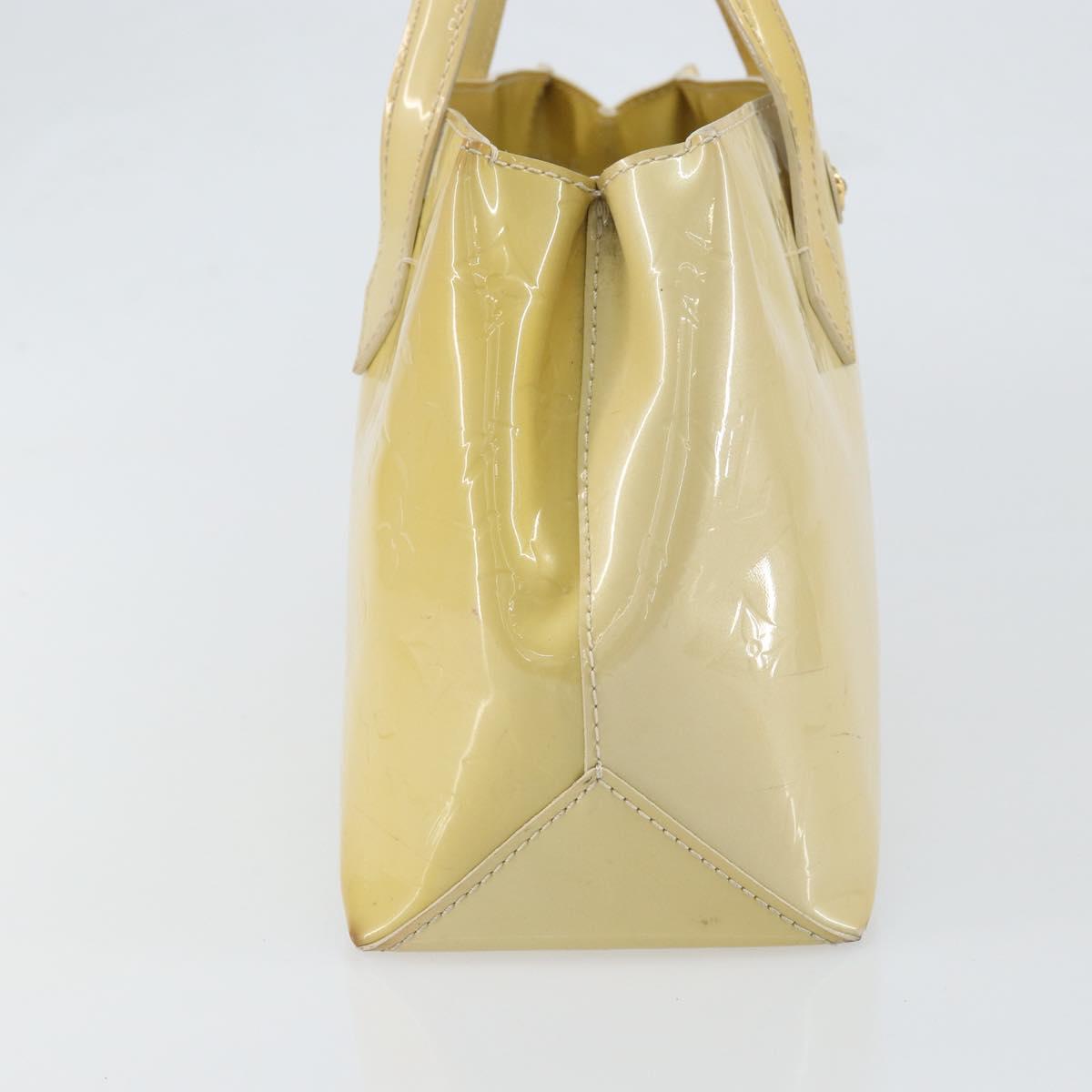 LOUIS VUITTON Monogram Vernis Wilshire PM Hand Bag Broncorail M91452 Auth BA7648