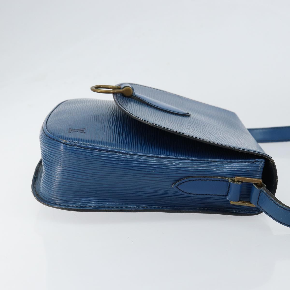 LOUIS VUITTON Epi Saint Cloud GM Shoulder Bag Toledo Blue M52195 LV Auth BA7651