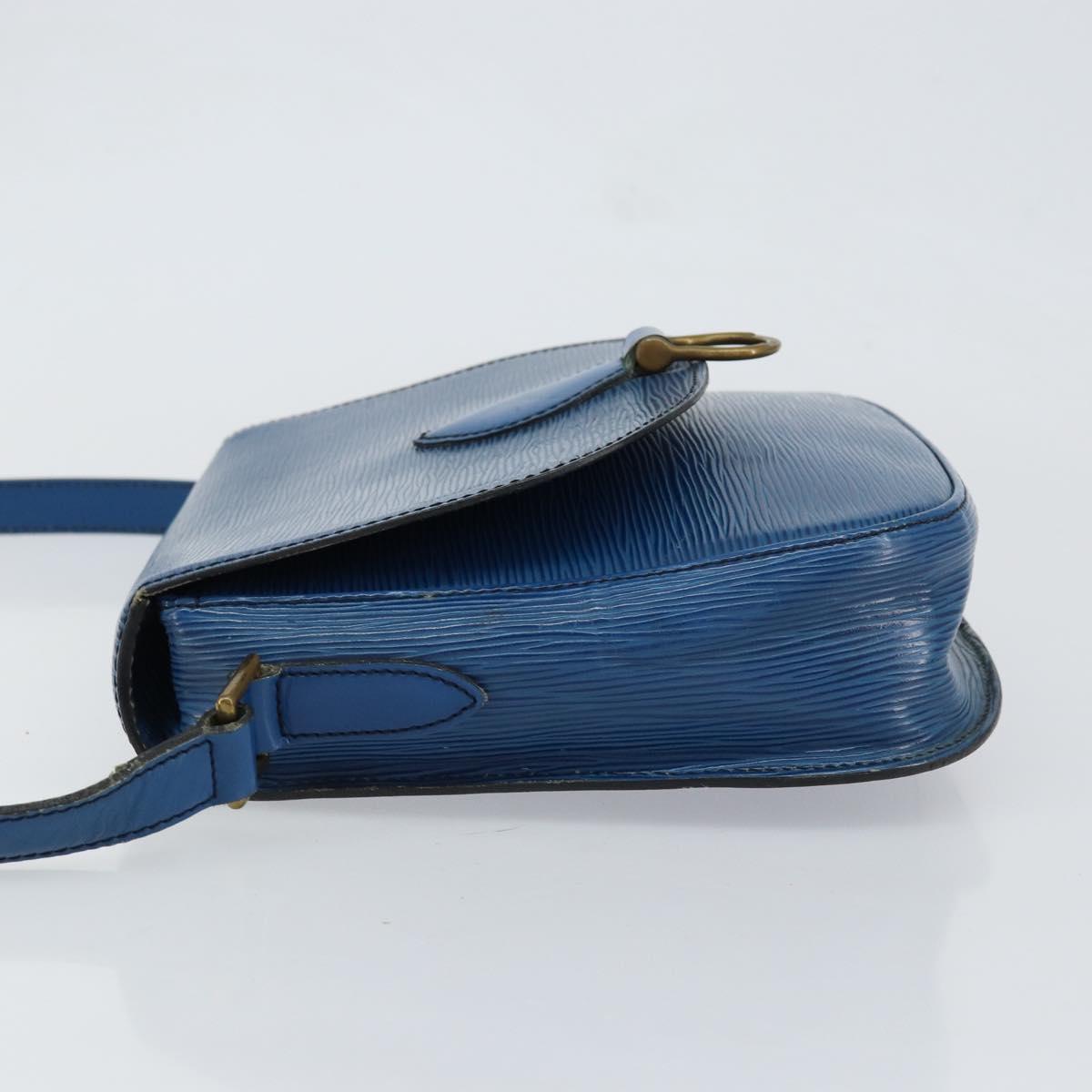 LOUIS VUITTON Epi Saint Cloud GM Shoulder Bag Toledo Blue M52195 LV Auth BA7651