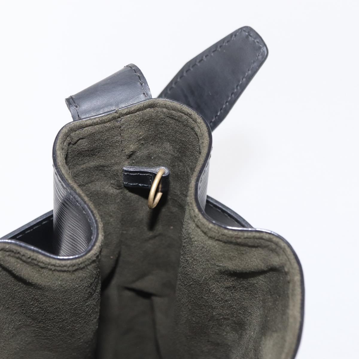 LOUIS VUITTON Epi Sac Depaule PM Shoulder Bag Black M80157 LV Auth BA7657