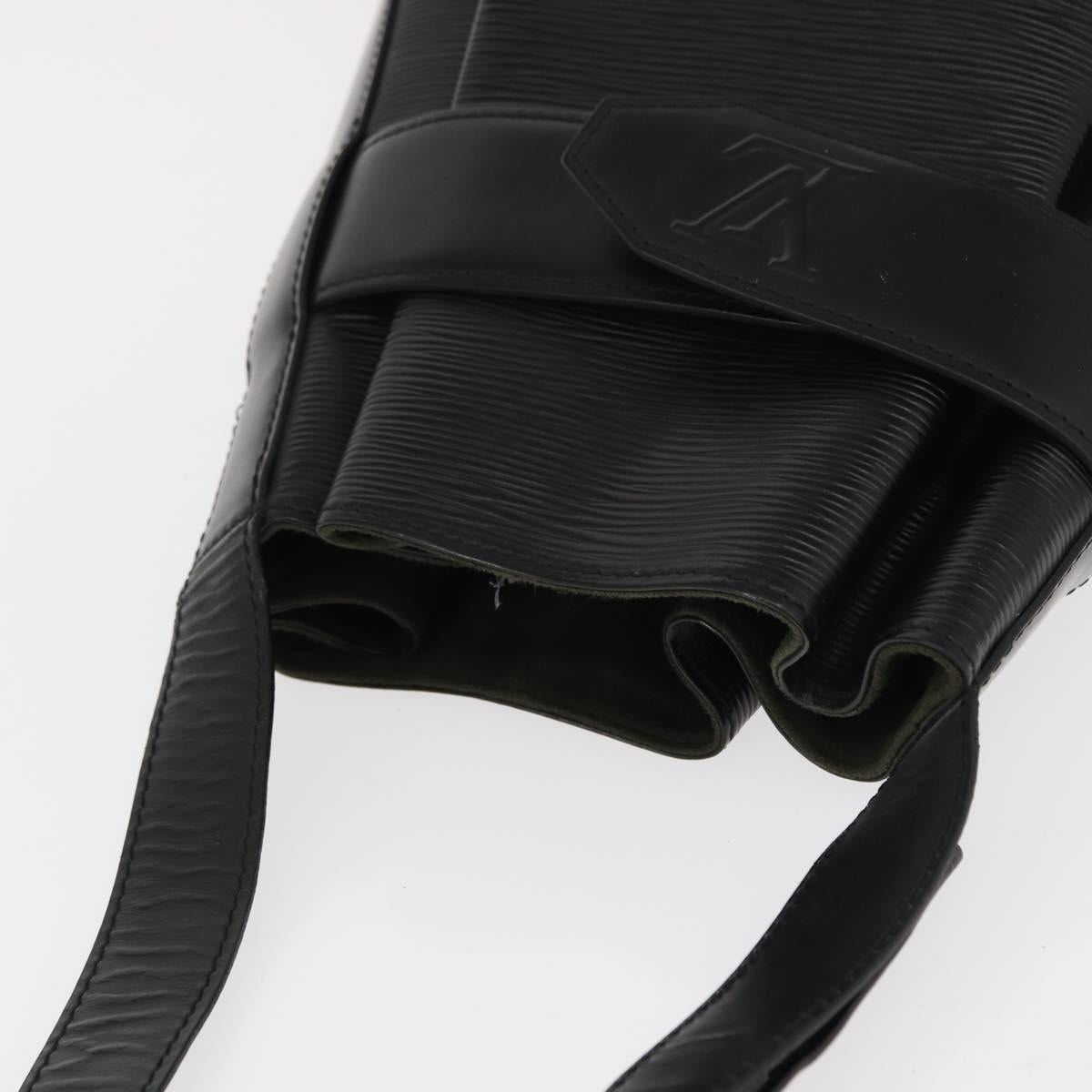 LOUIS VUITTON Epi Sac Depaule PM Shoulder Bag Black M80157 LV Auth BA7657