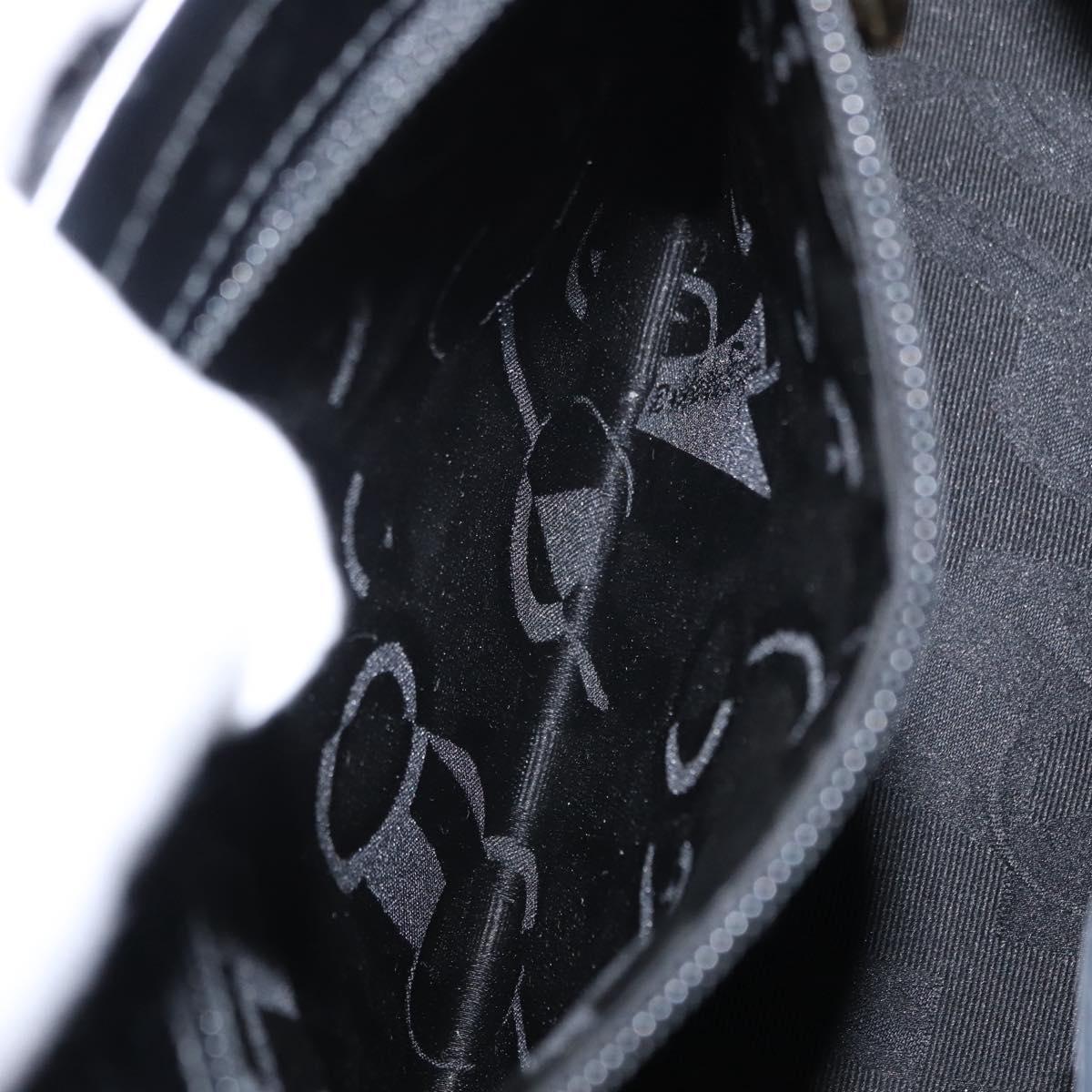 Salvatore Ferragamo Vala Hand Bag Leather Black Gold Auth BA7667