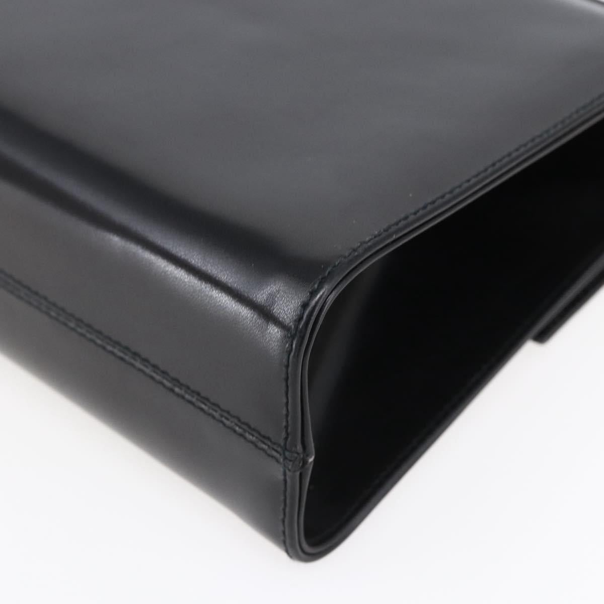 Salvatore Ferragamo Vala Shoulder Bag Leather Black Gold Auth BA7670